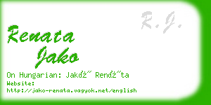 renata jako business card